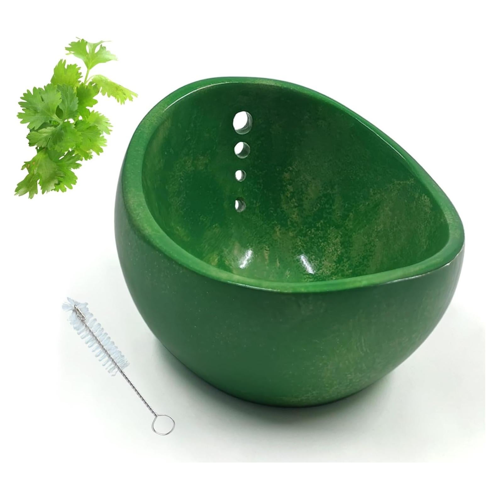 Tazón Deshojador de Hierbas Juglok Verde Cerámica 10.7 cm