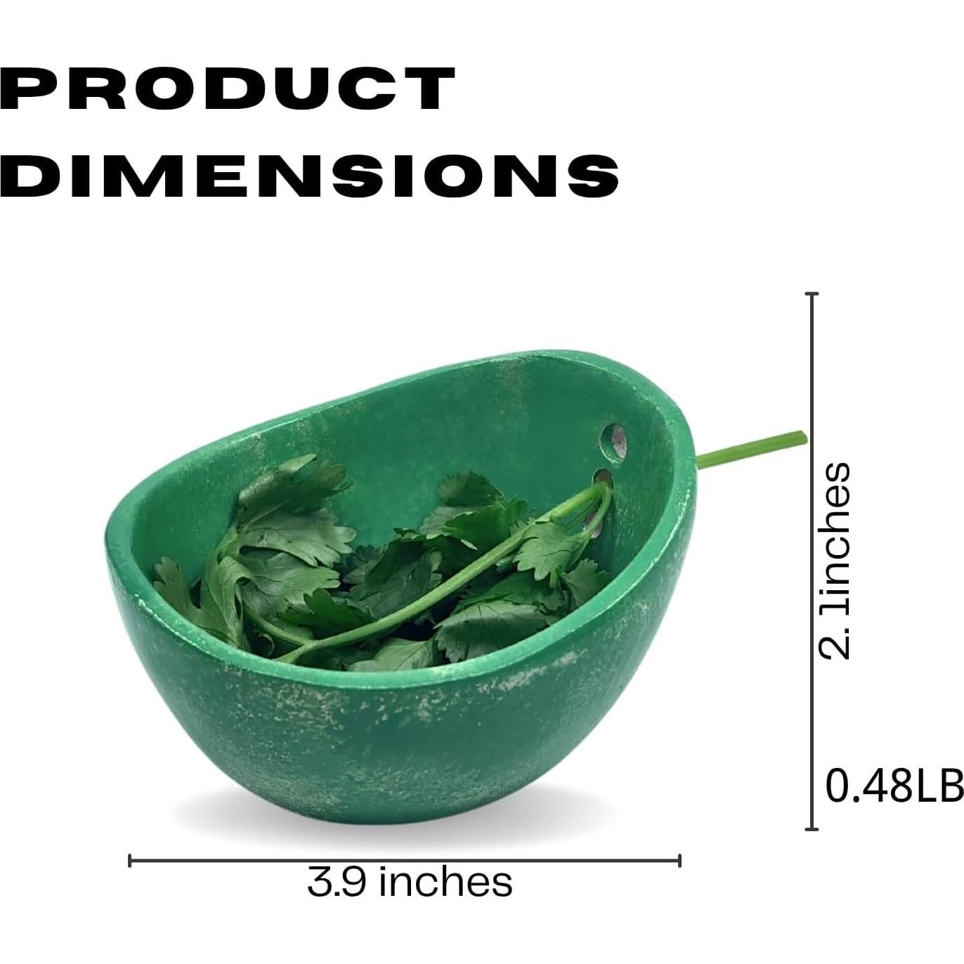 Tazón Deshojador de Hierbas Juglok Verde Cerámica 10.7 cm