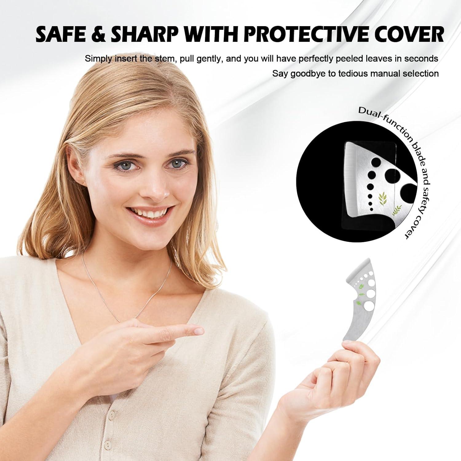 Deshojadora de Hierbas Genérico de Acero Inoxidable 9 Agujeros