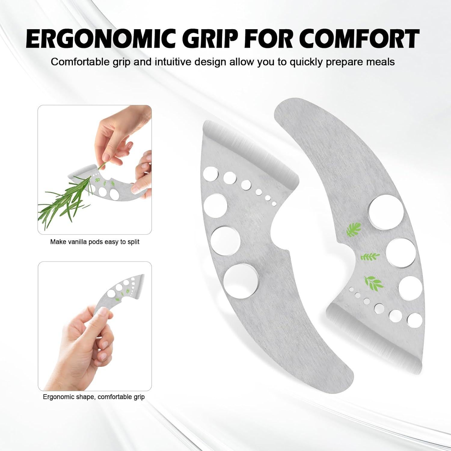 Deshojadora de Hierbas Genérico de Acero Inoxidable 9 Agujeros