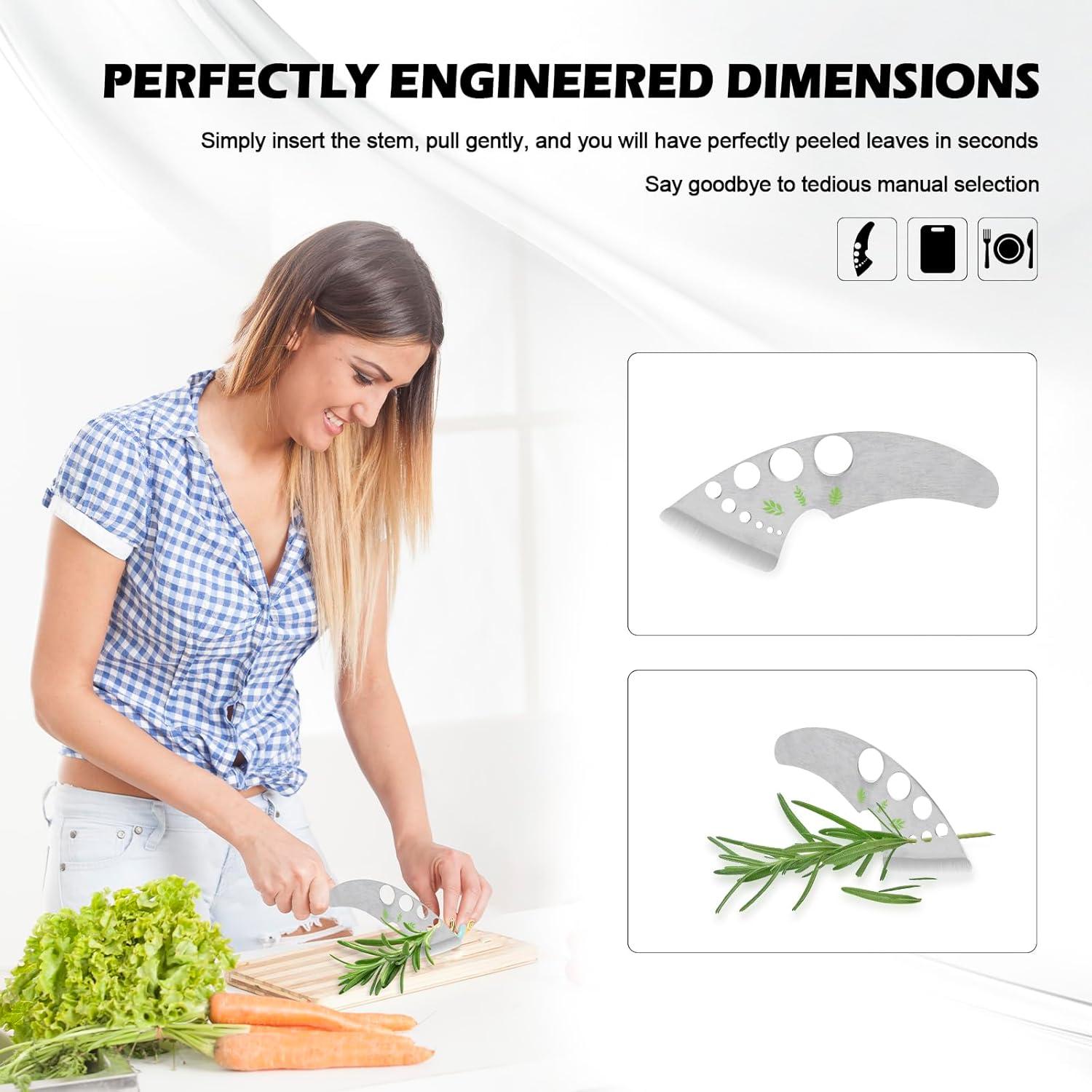 Deshojadora de Hierbas Genérico de Acero Inoxidable 9 Agujeros
