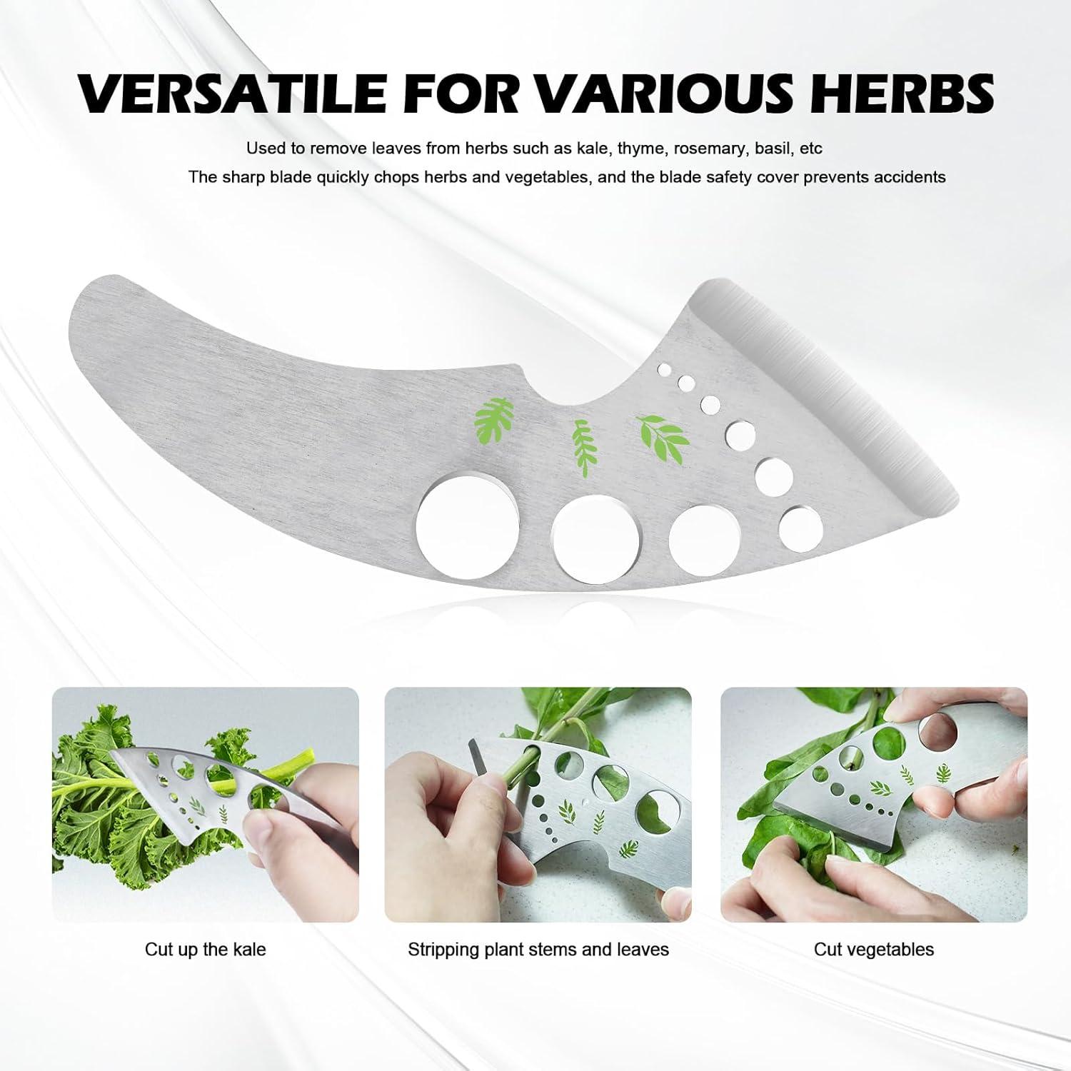 Deshojadora de Hierbas Genérico de Acero Inoxidable 9 Agujeros