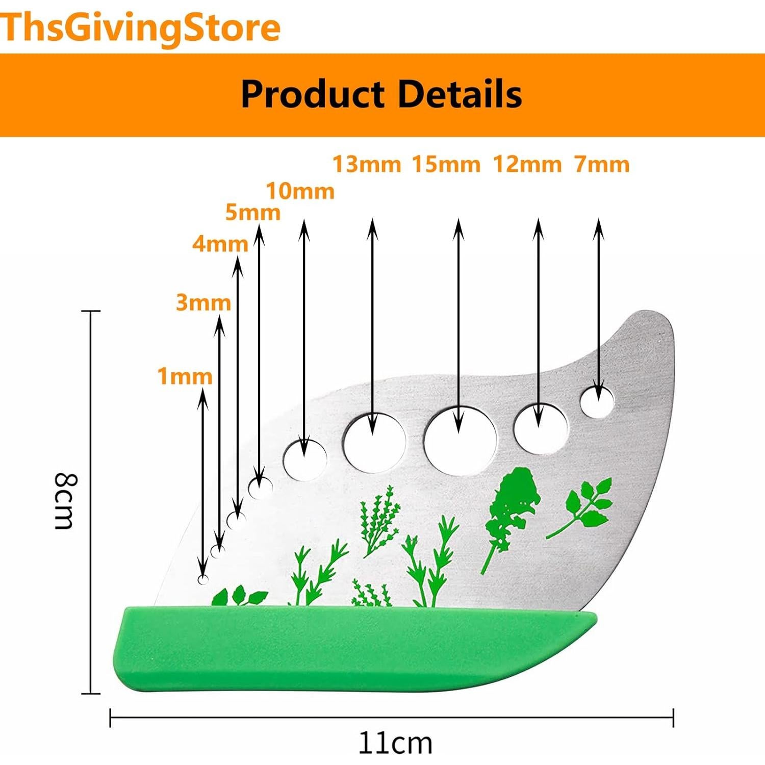 Deshojadora de Hierbas ThsGivingStore Acero Inoxidable 304