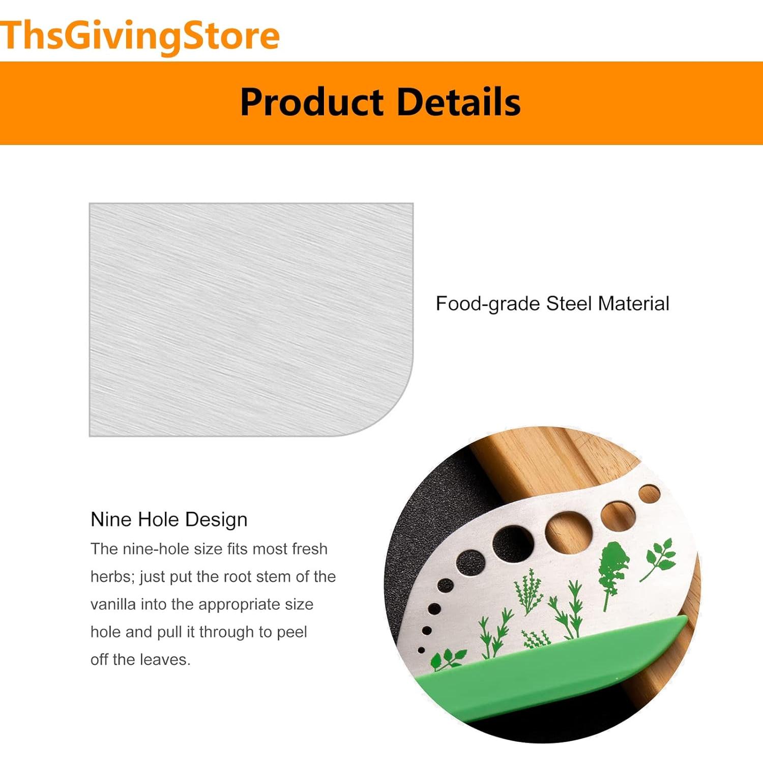 Deshojadora de Hierbas ThsGivingStore Acero Inoxidable 304