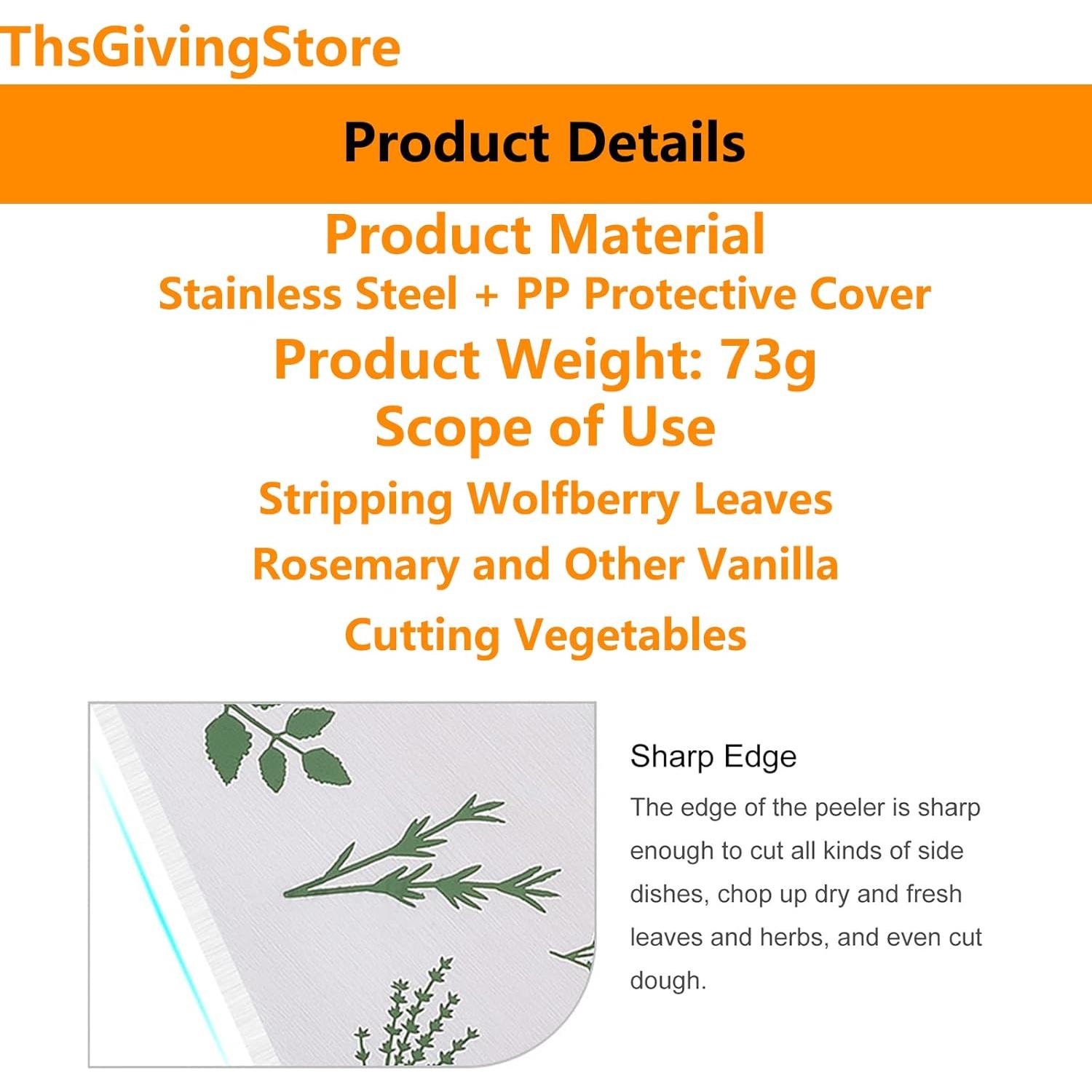 Deshojadora de Hierbas ThsGivingStore Acero Inoxidable 304