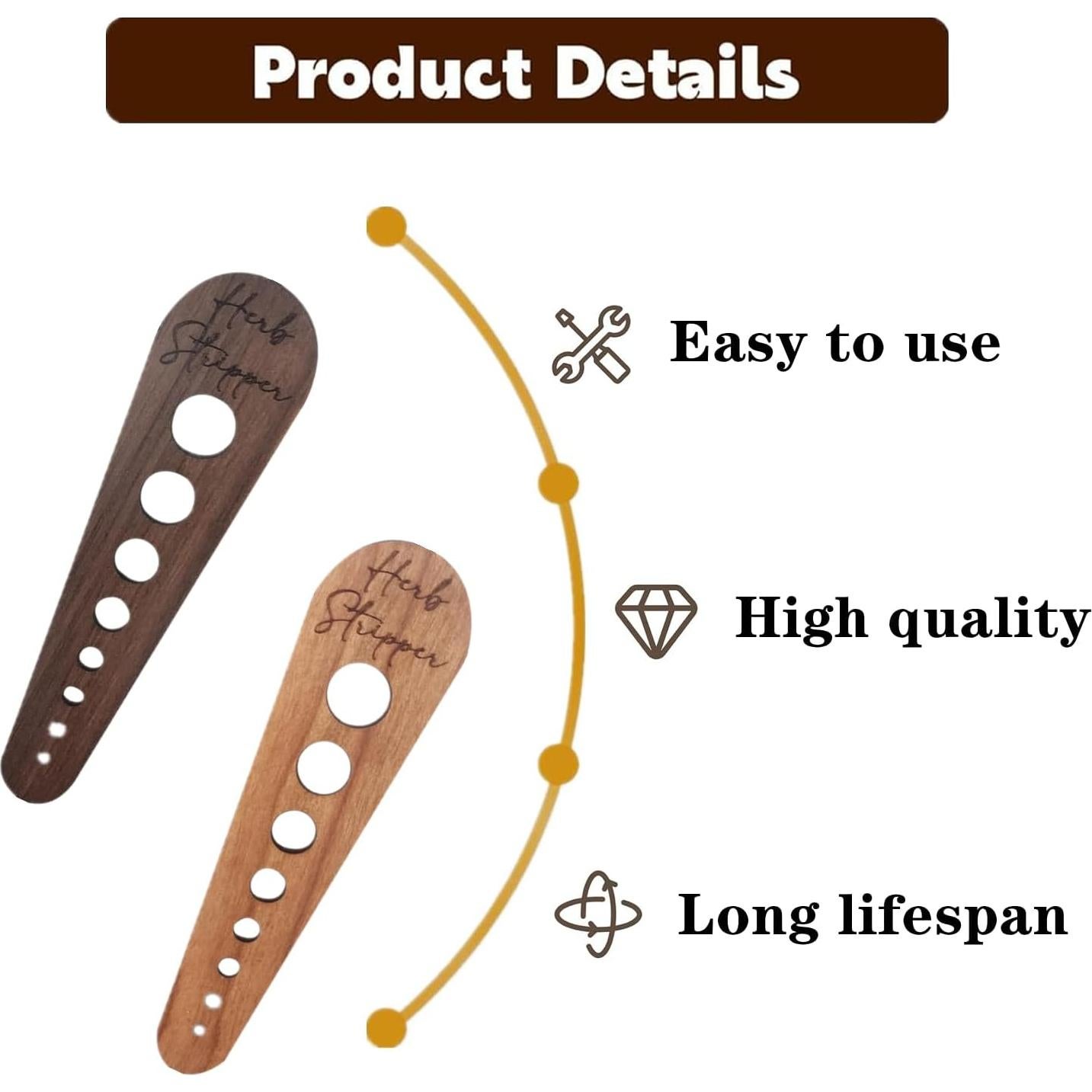 Herramienta Deshojadora de Hierbas ZWxqysp de Madera 15 cm