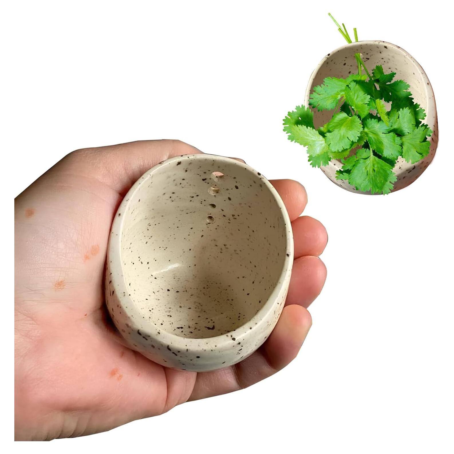 Tazón Deshojador de Hierbas Cerámica AGLOO Blanco 6.7x5.3 cm