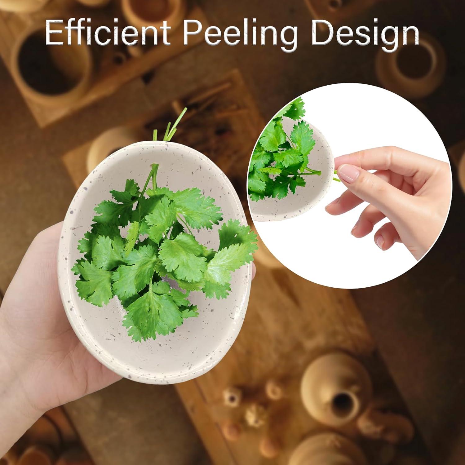 Tazón Deshojador de Hierbas Cerámica AGLOO Blanco 6.7x5.3 cm