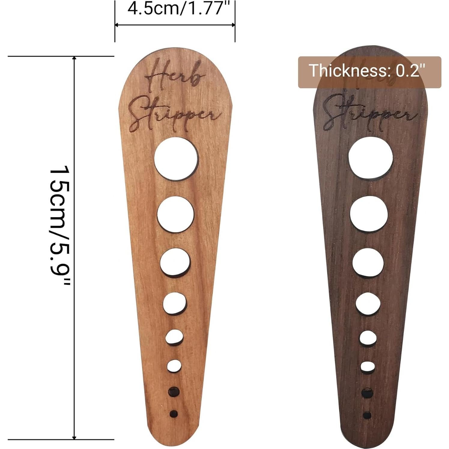 Deshojadora de Hierbas AMZNEVO - Madera Natural 8 Agujeros