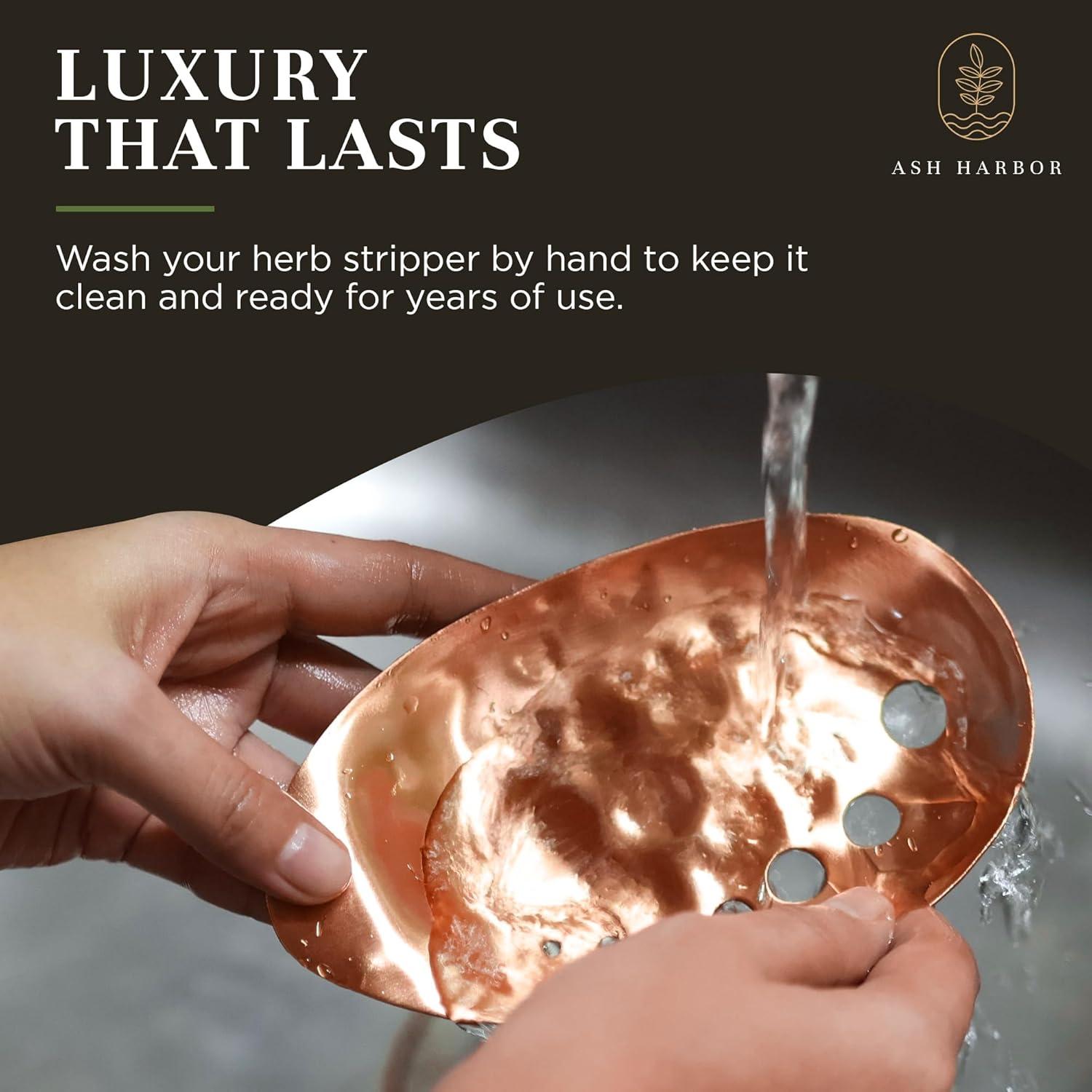 Deshojador de Hierbas de Cobre Ash Harbor - 14 x 9 cm