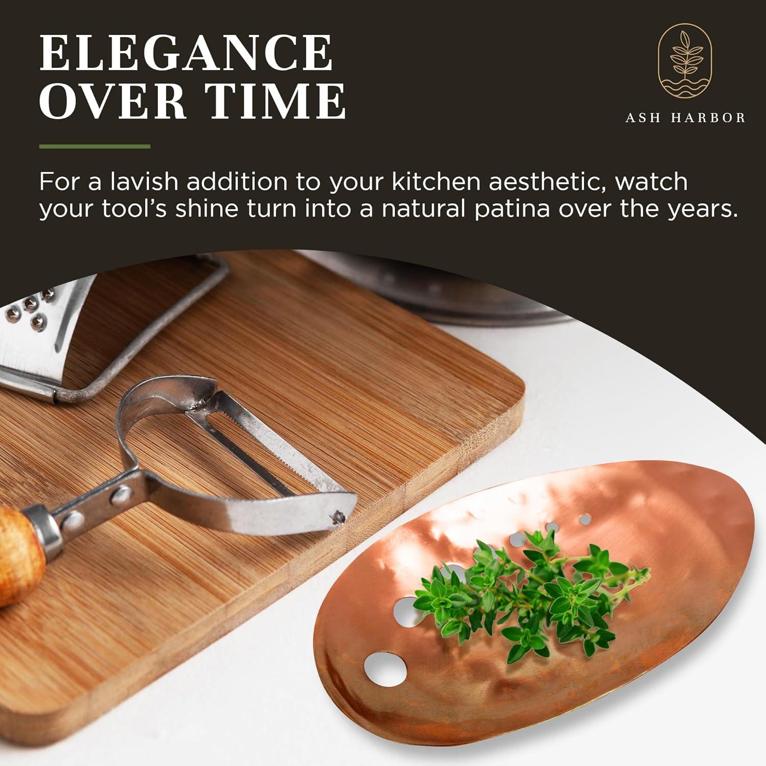 Deshojador de Hierbas de Cobre Ash Harbor - 14 x 9 cm
