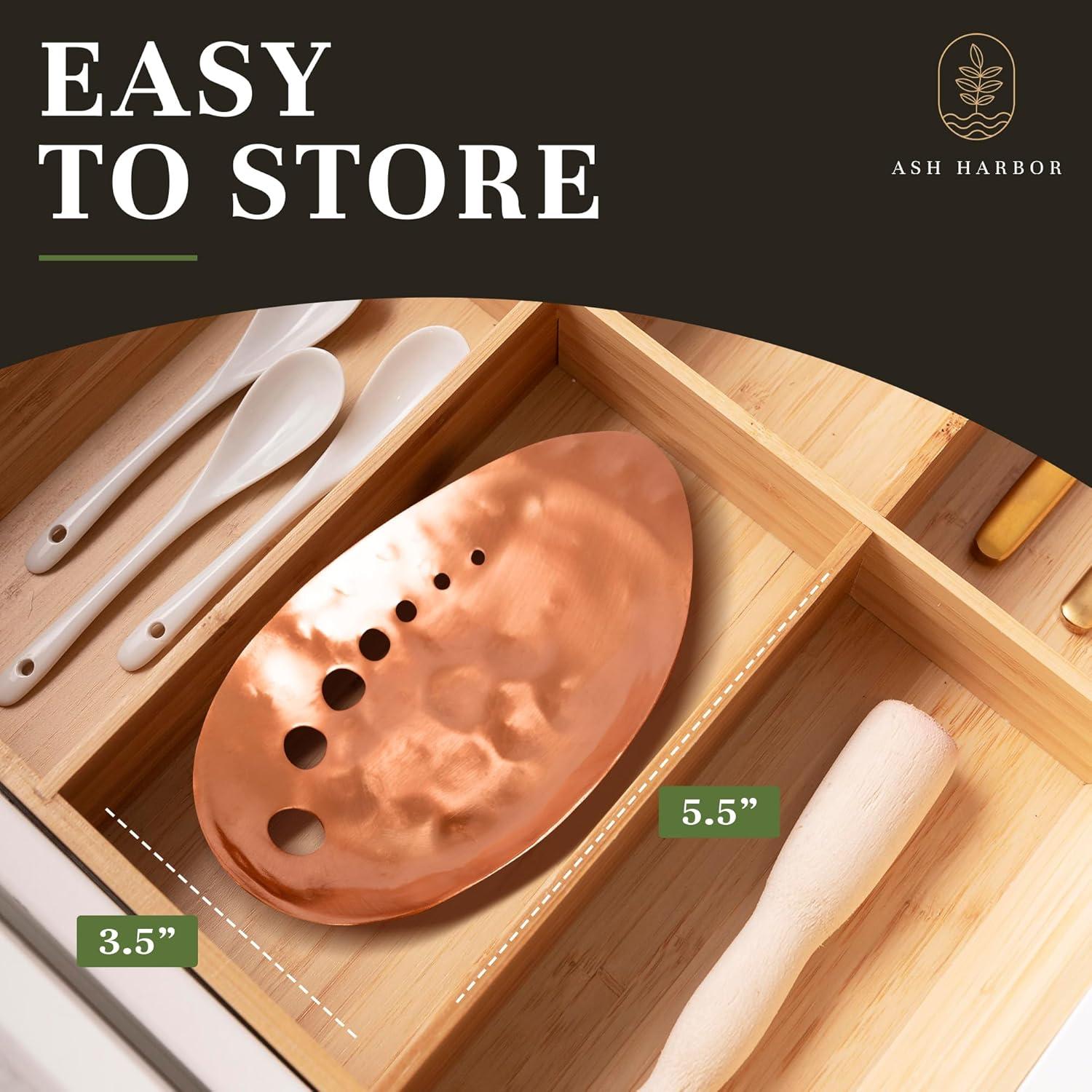 Deshojador de Hierbas de Cobre Ash Harbor - 14 x 9 cm