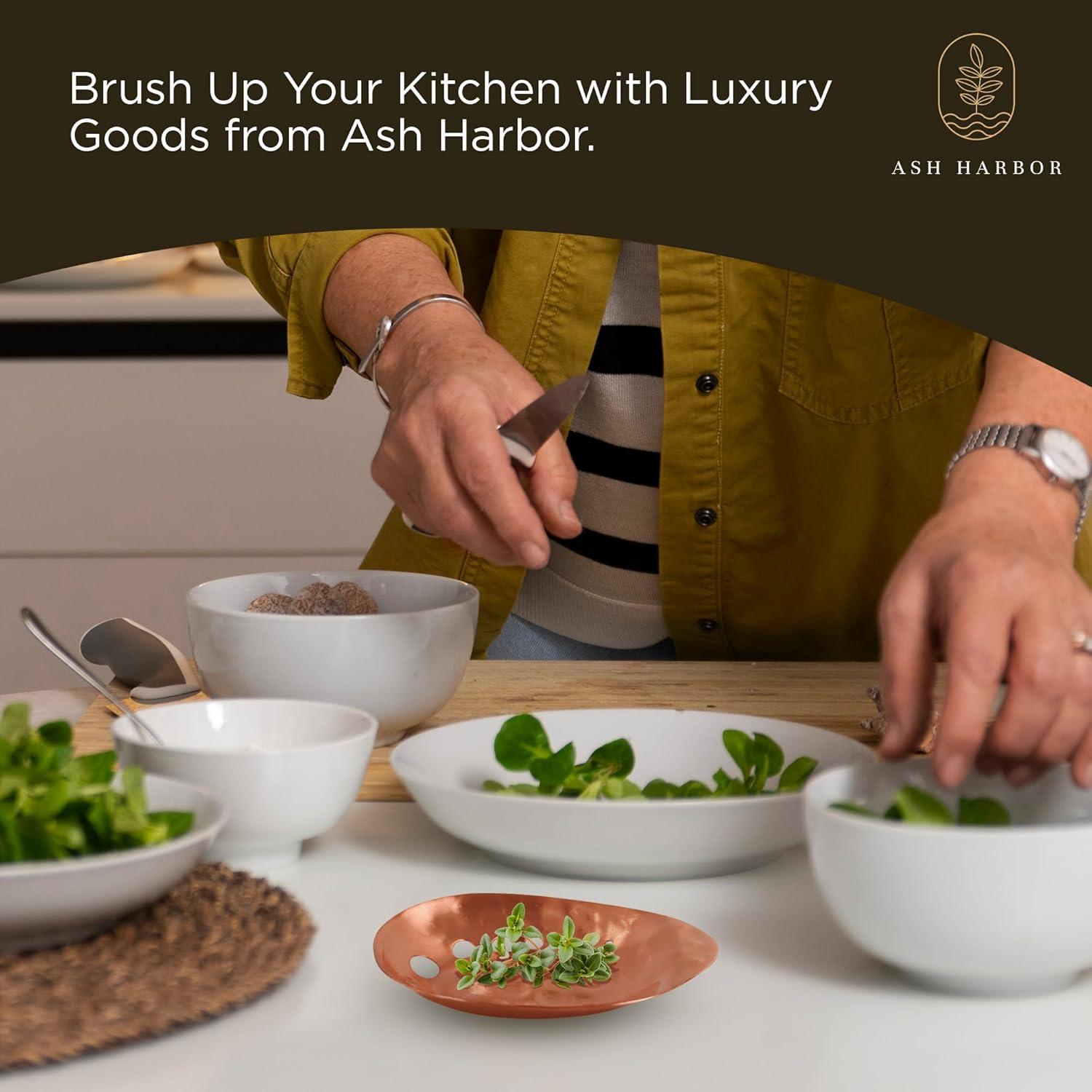 Deshojador de Hierbas de Cobre Ash Harbor - 14 x 9 cm