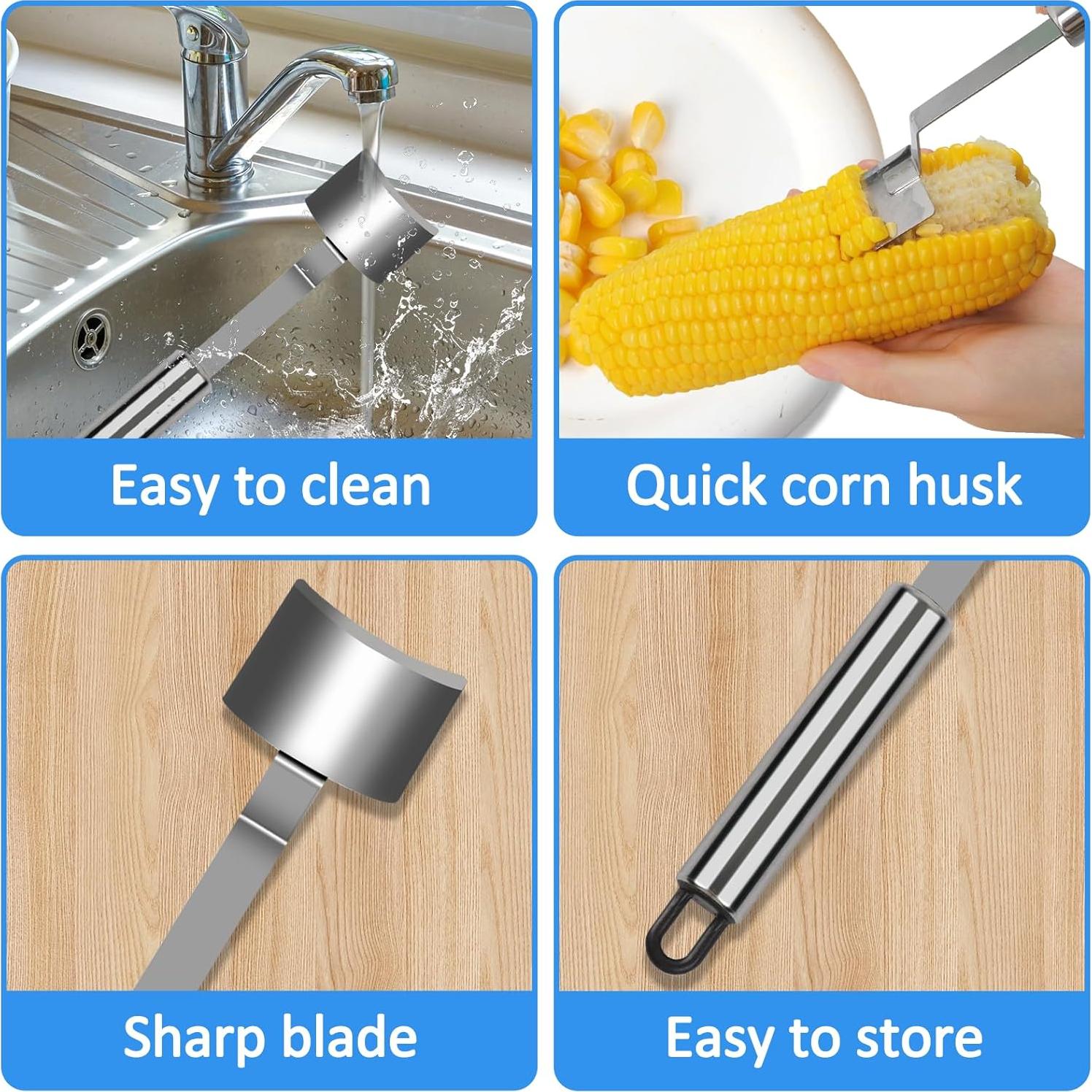Desgranador de Maíz Maxqzin Acero Inoxidable 2 Pcs 21x4cm