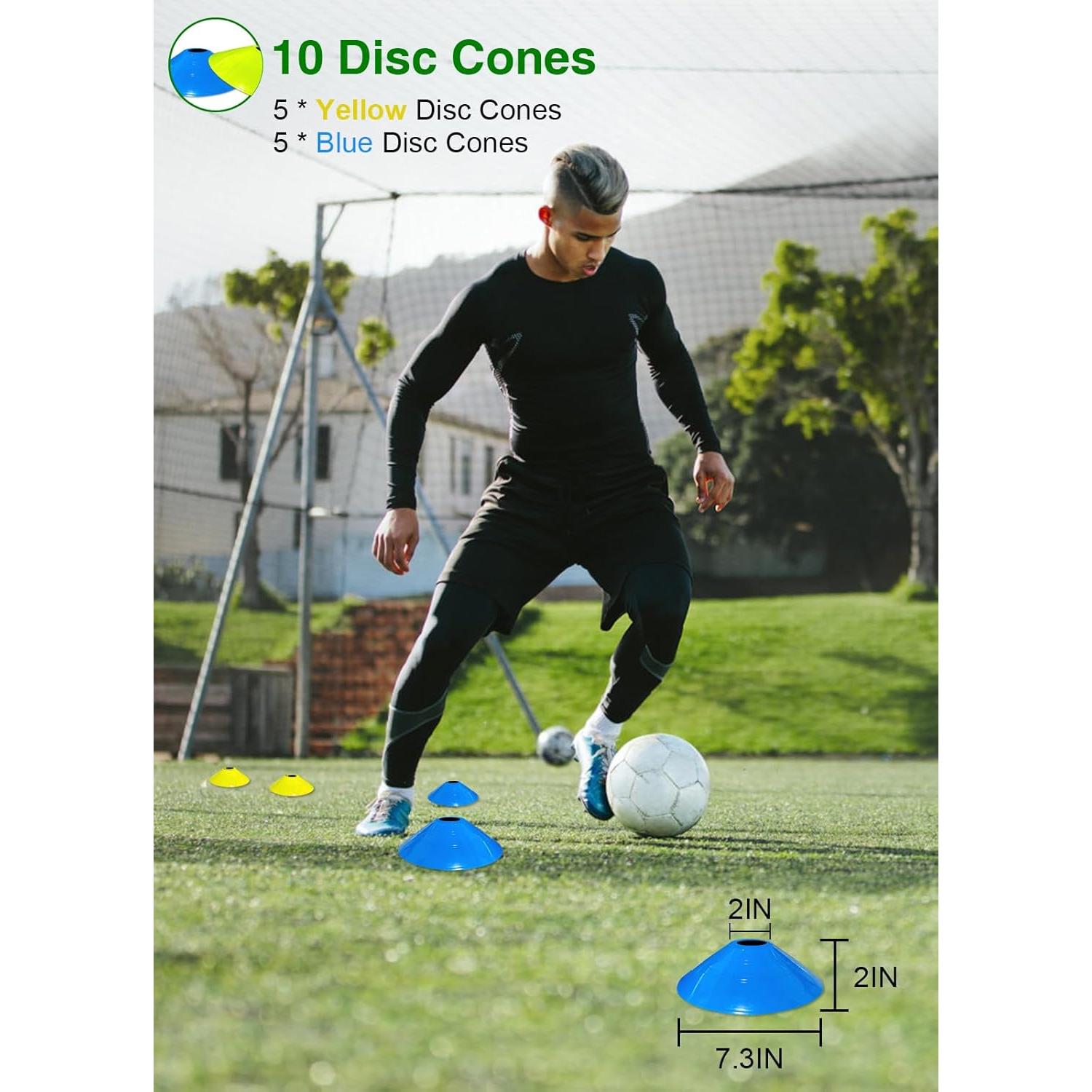 Kit de Entrenamiento de Velocidad Panykoo FB-001 Azul - Escalera 6.1m, Conos, Paracaídas y Bandas