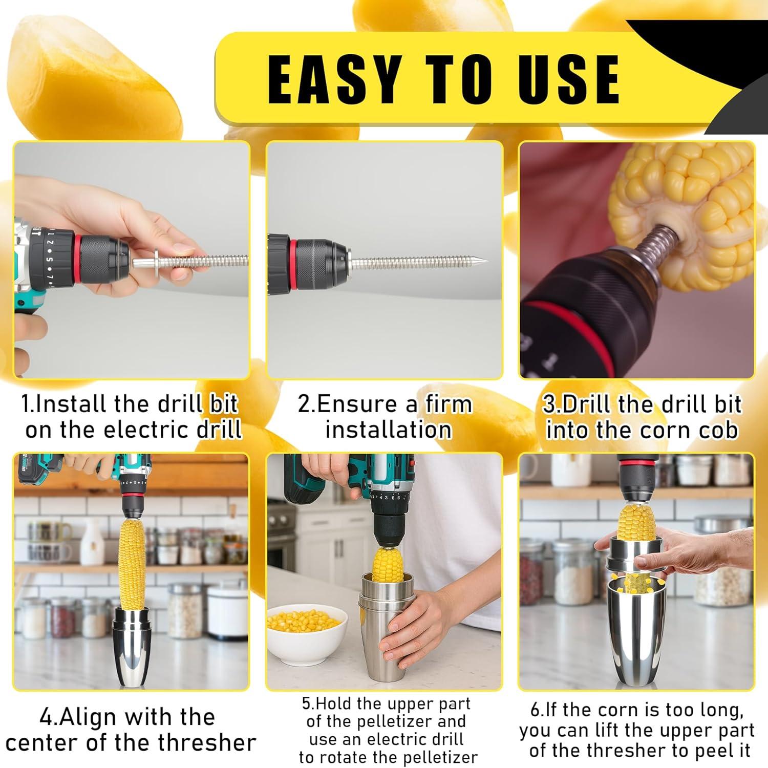 Desgranador de Maíz REALDOOGYMX con Taza de 14cm para Taladro