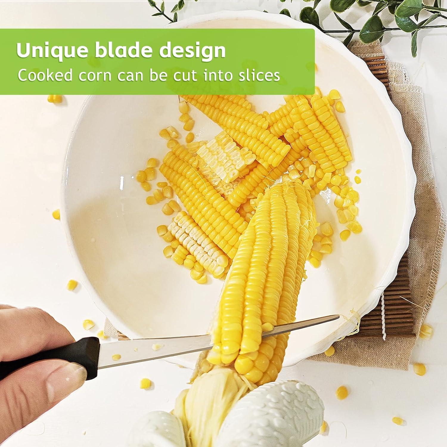 Pelador de Maíz 67, Cuchillo Curvado de Acero Inoxidable