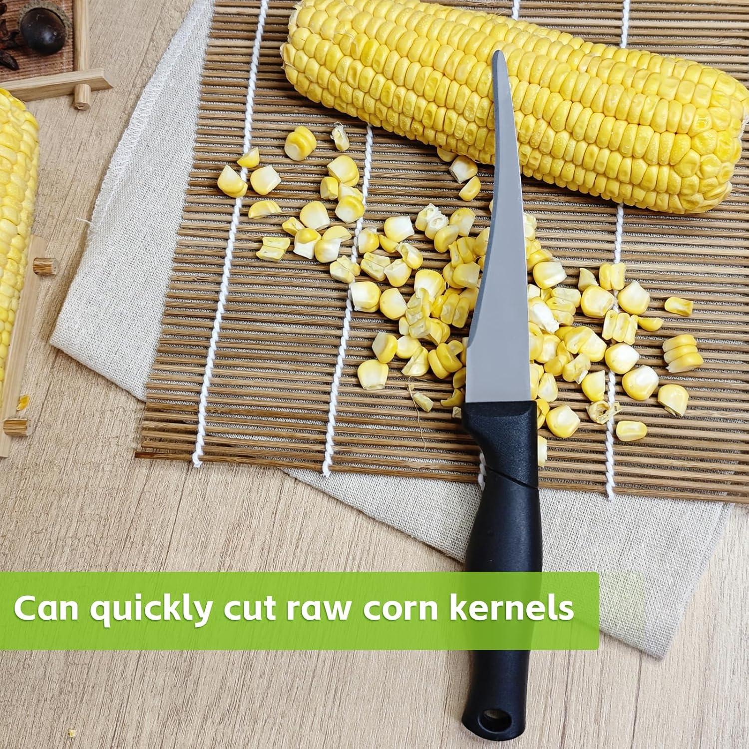 Pelador de Maíz 67, Cuchillo Curvado de Acero Inoxidable