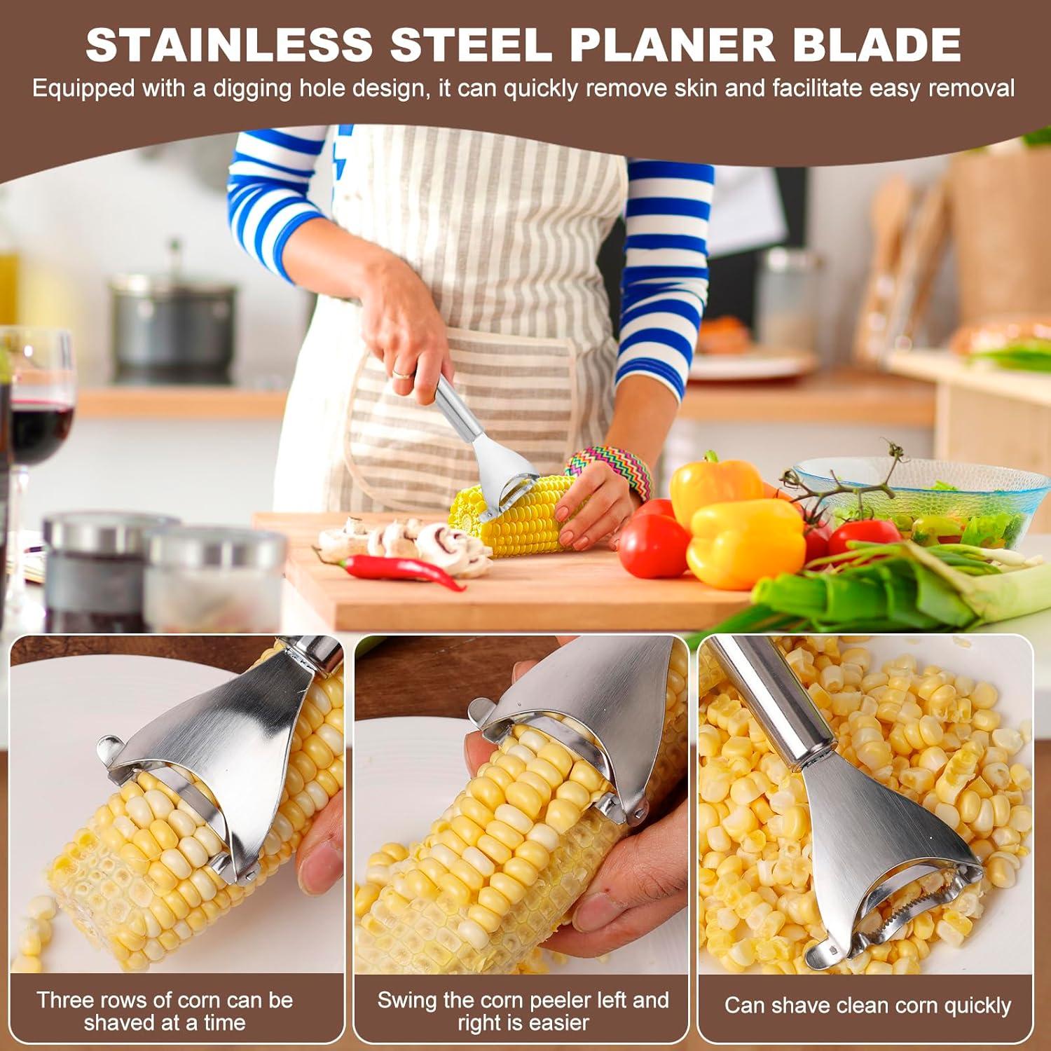 Juego de peladores de frutas y verduras Luanben 5 piezas acero inoxidable