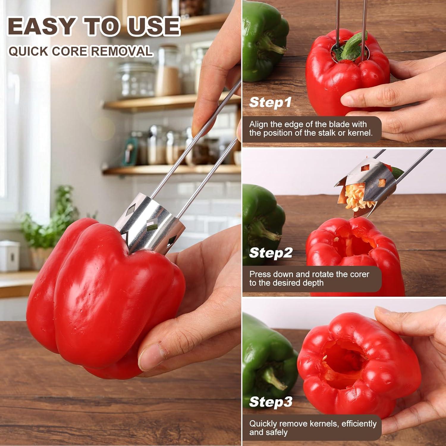 Juego de peladores de frutas y verduras Luanben 5 piezas acero inoxidable