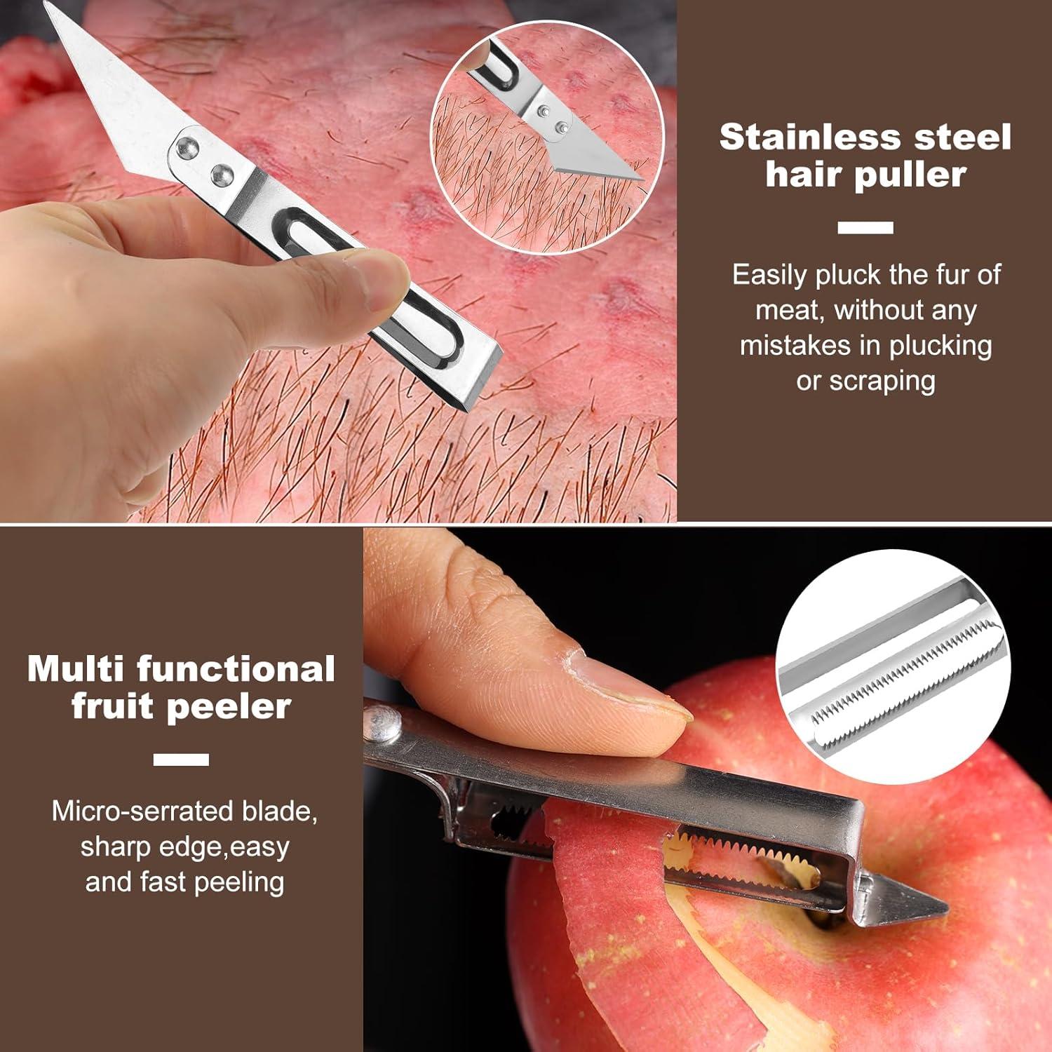 Juego de peladores de frutas y verduras Luanben 5 piezas acero inoxidable