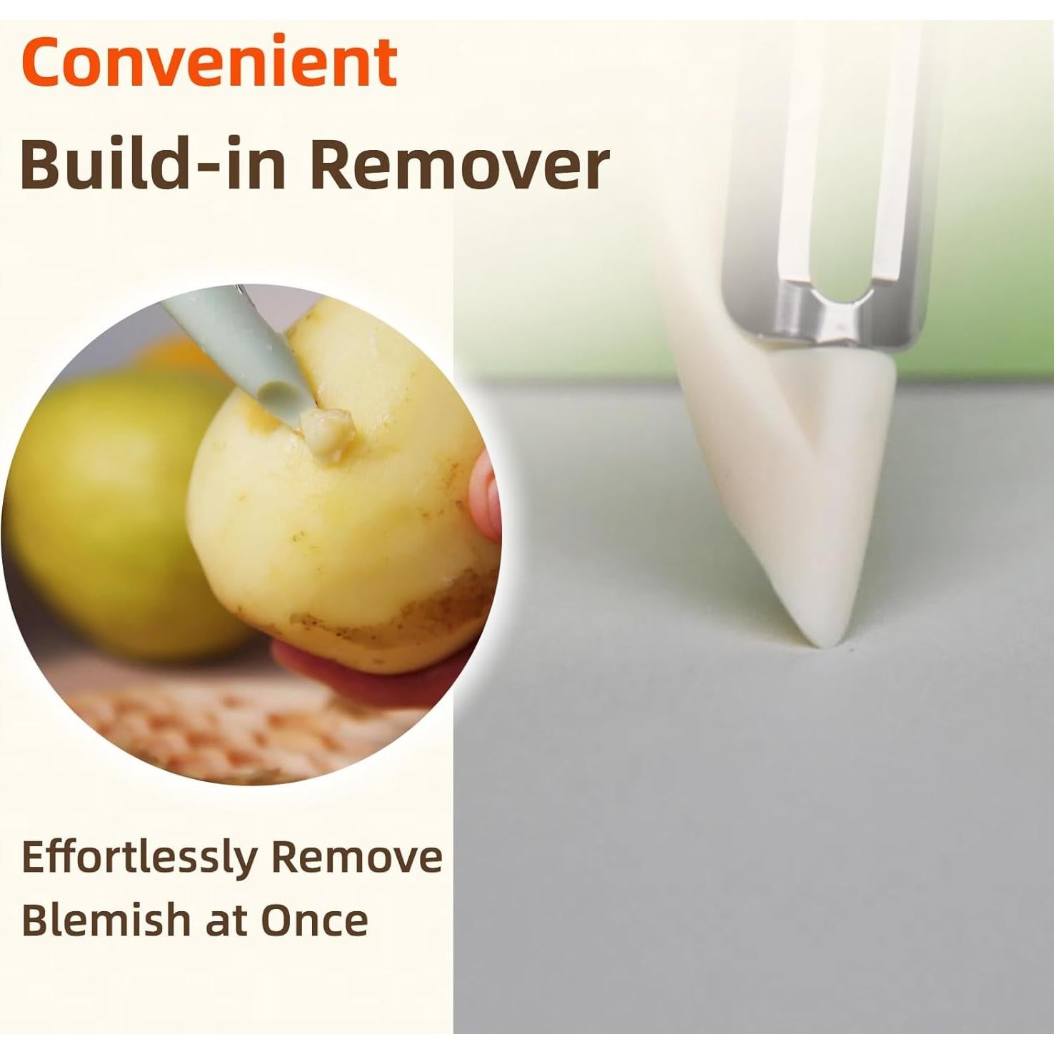 Pelador de Verduras y Frutas UdealTopia Acero Inoxidable Verde