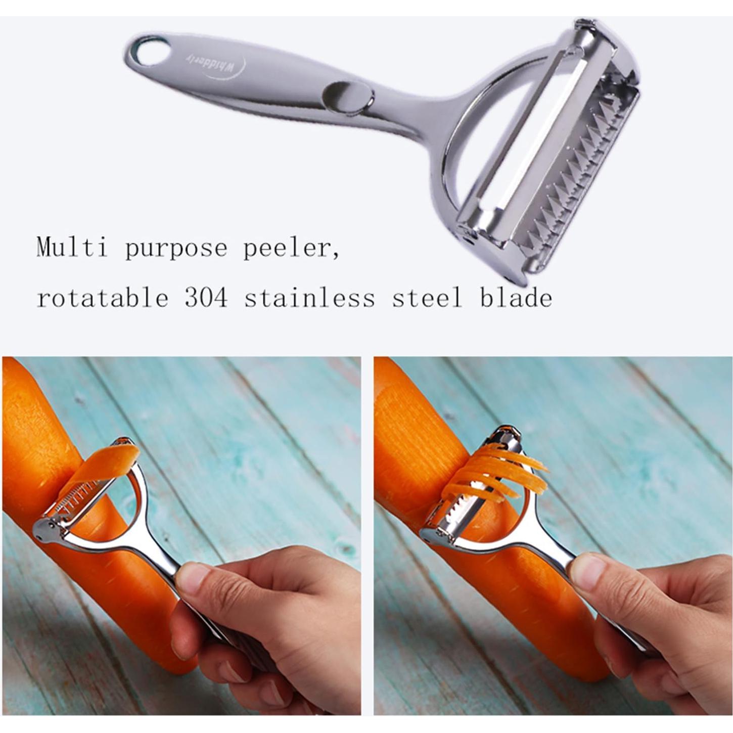 Pelador de Verduras Whidderly xpq730 Doble Hoja Ergonómico