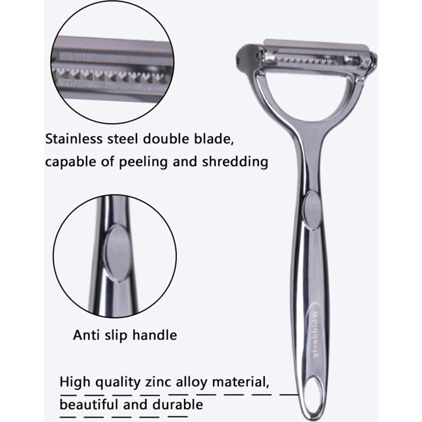 Pelador de Verduras Whidderly xpq730 Doble Hoja Ergonómico