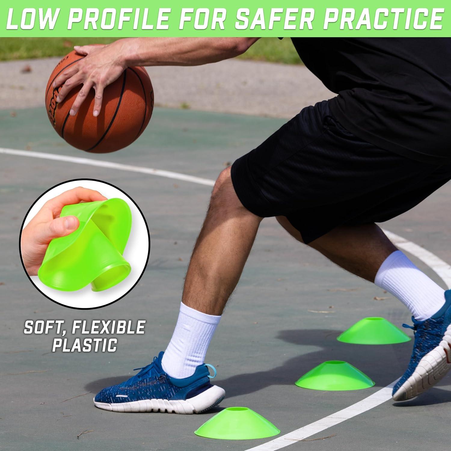 Conos de Entrenamiento GoSports - 20 Piezas con Bolsa - Verde