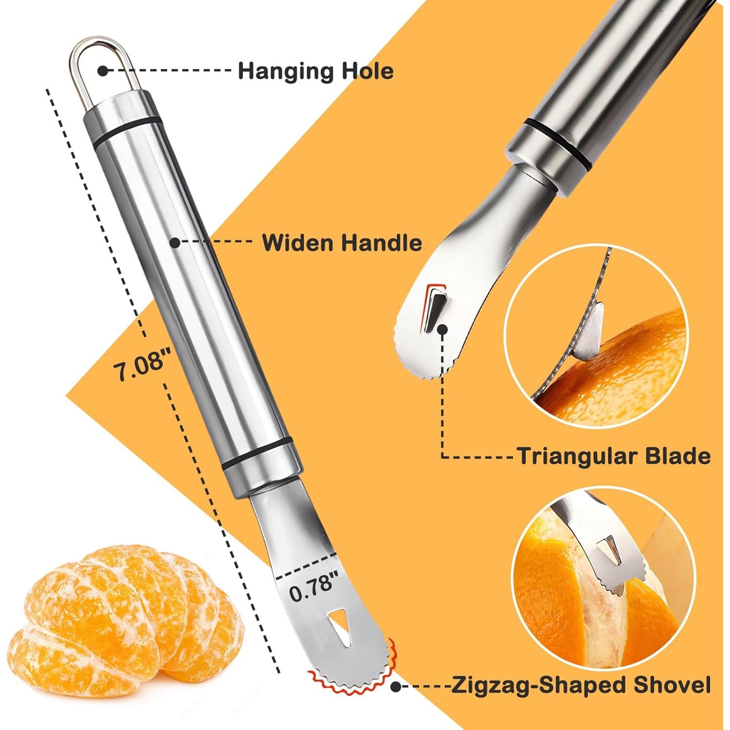 Pelador de Naranjas COKSDUPID Acero Inoxidable Mango Largo