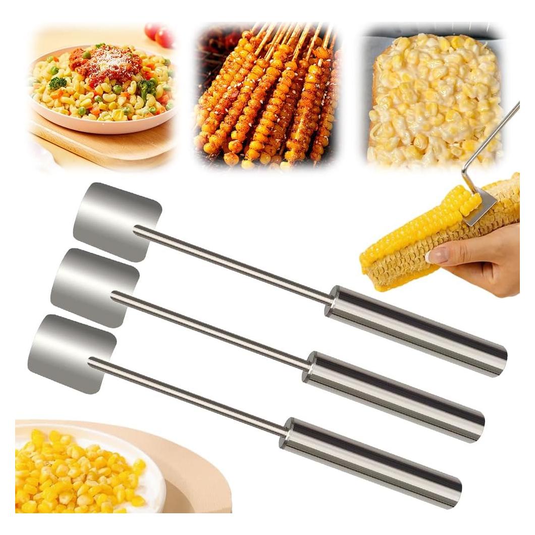 Pelador de Maíz Acero Inoxidable Medech 3 Piezas