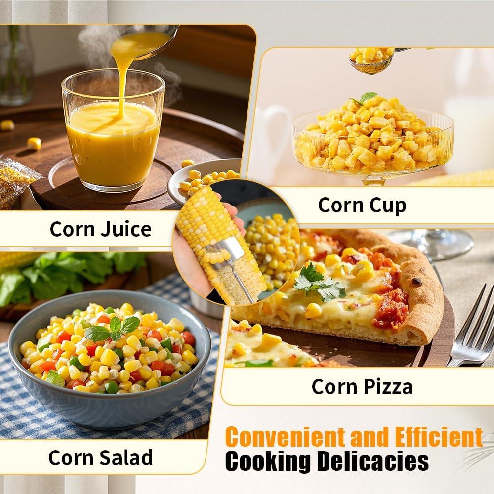 Juego de 2 Peladores de Maíz Acero Inoxidable Mulaibdin