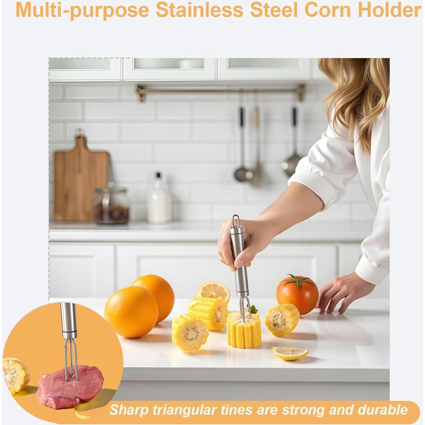 Set de Peladores de Maíz HKFALDRR 3 Piezas Acero Inoxidable