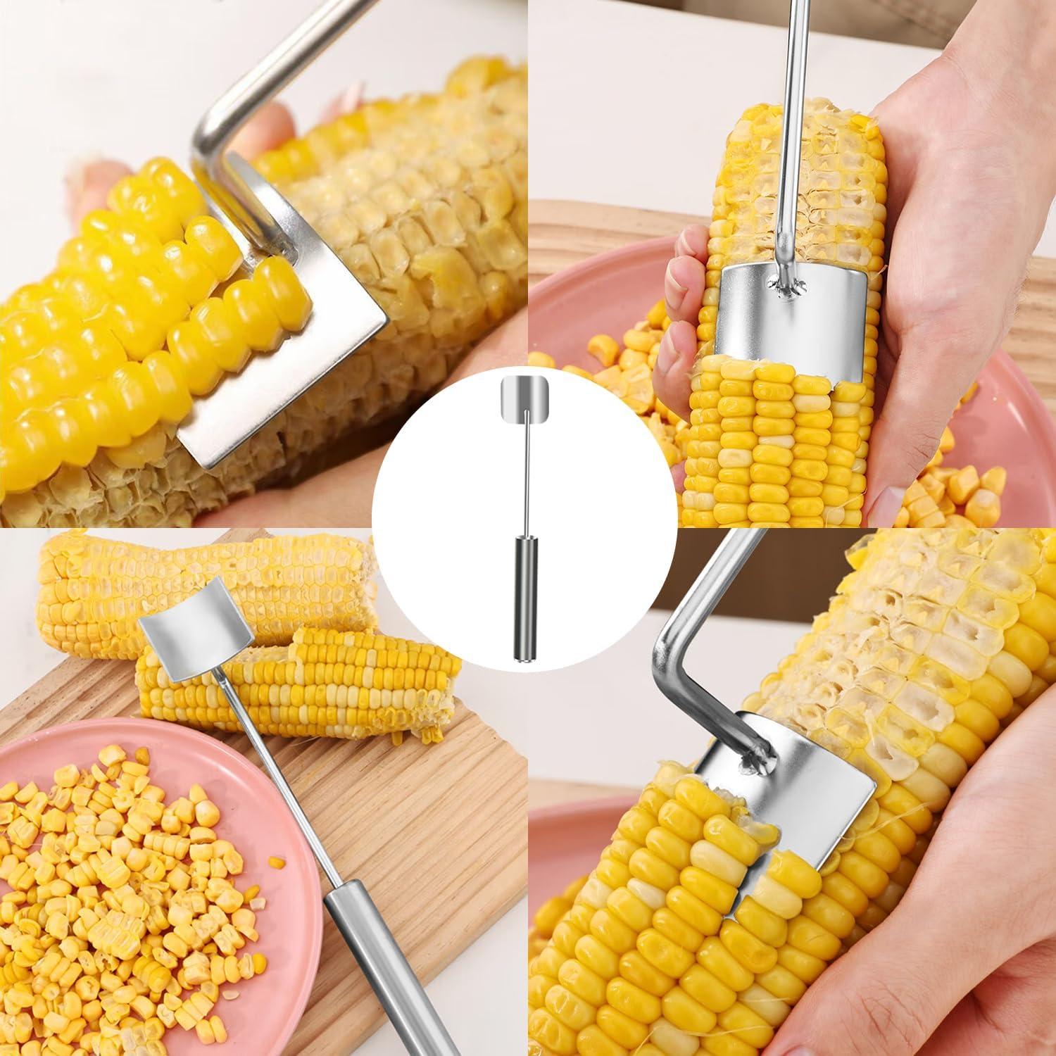 Pelador de Mazorcas de Maíz Pasonly 2 Piezas Acero Inoxidable