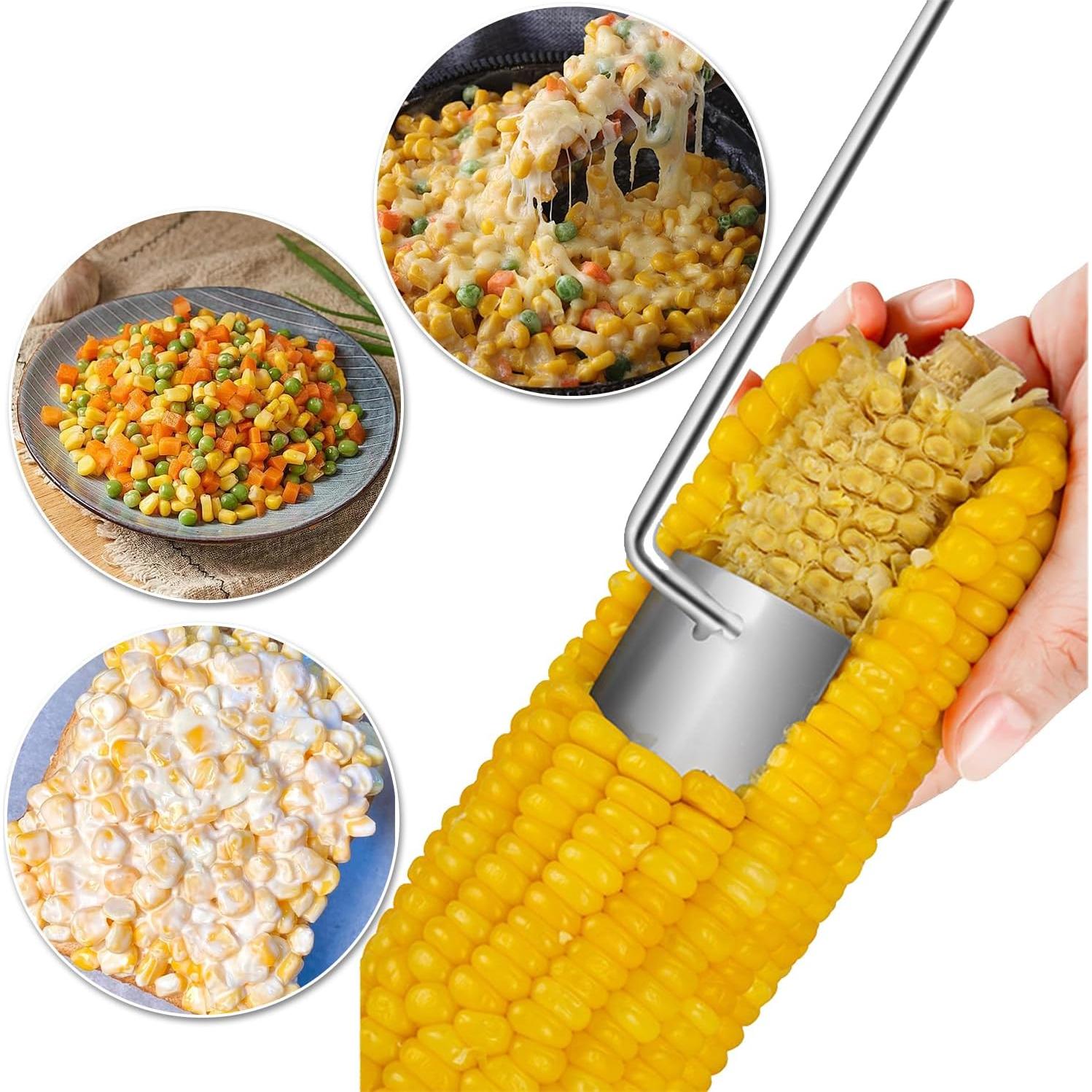 Pelador de Mazorcas de Maíz Pasonly 2 Piezas Acero Inoxidable