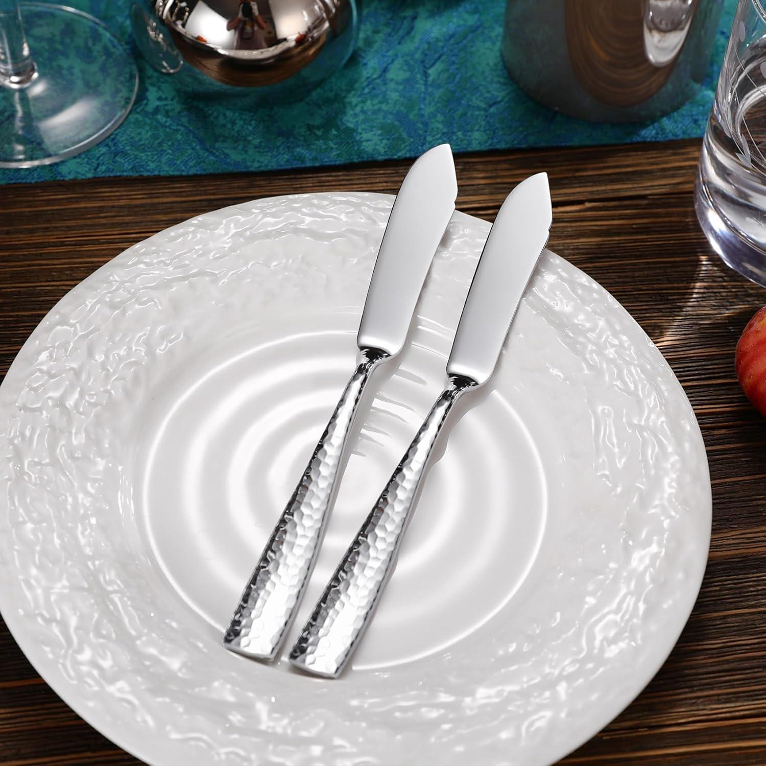 Juego de Cuchillos de Mantequilla Martillados KEAWELL 4 Piezas