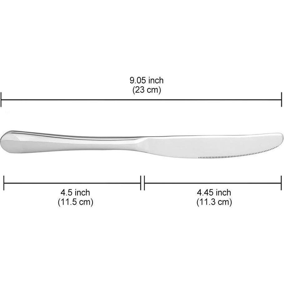 Juego de 8 Cuchillos para Mantequilla Lazooy 23 cm Acero Inoxidable