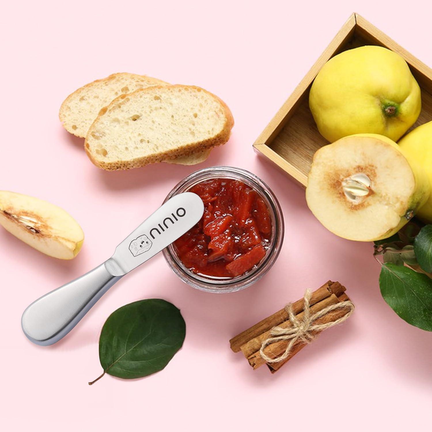 Juego de 4 Espátulas de Mantequilla OLULU Acero Inoxidable