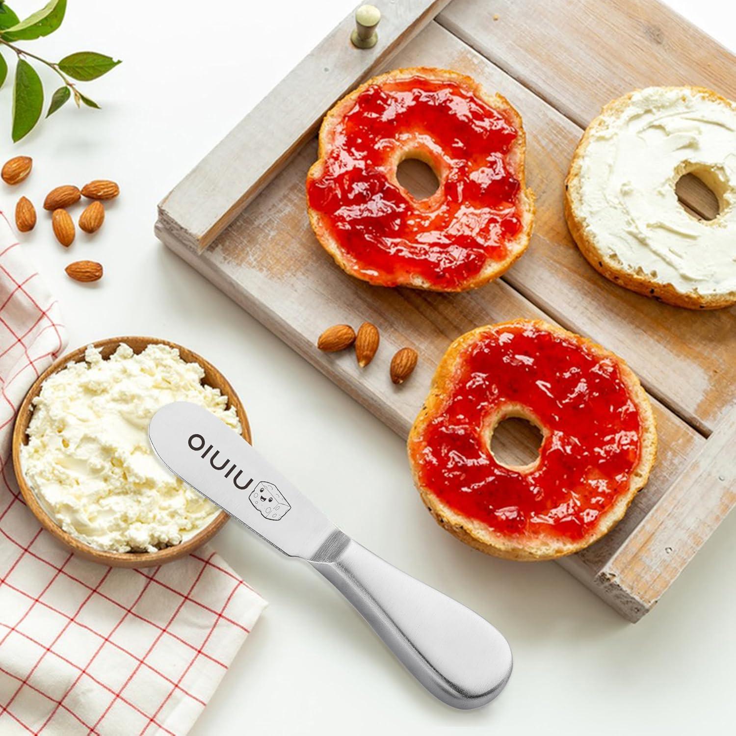 Juego de 4 Espátulas de Mantequilla OLULU Acero Inoxidable