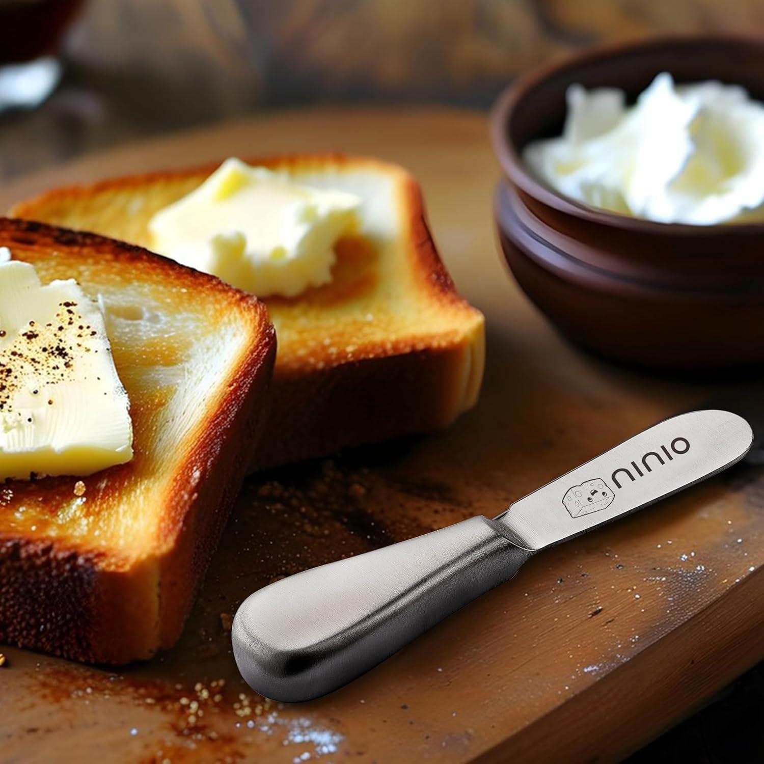 Juego de 4 Espátulas de Mantequilla OLULU Acero Inoxidable