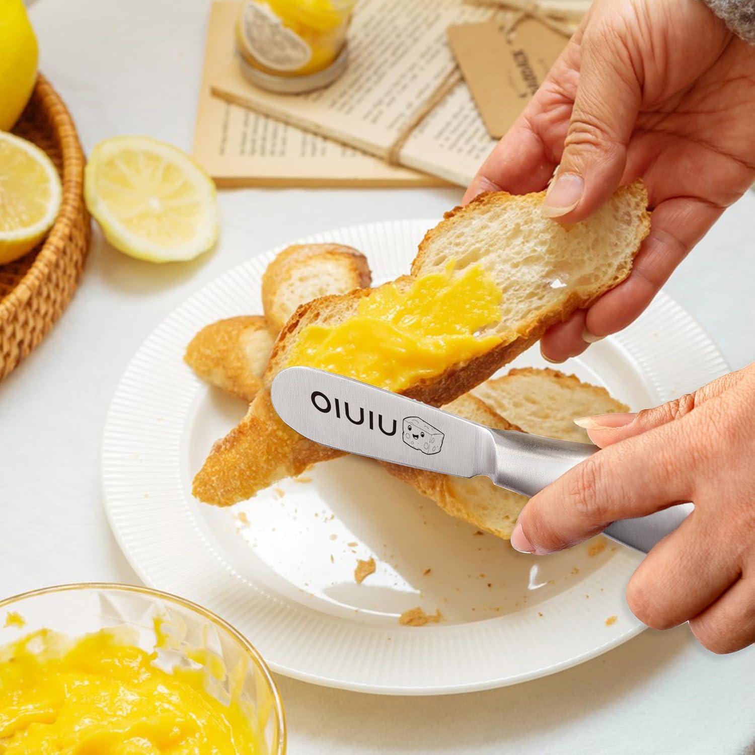 Juego de 4 Espátulas de Mantequilla OLULU Acero Inoxidable