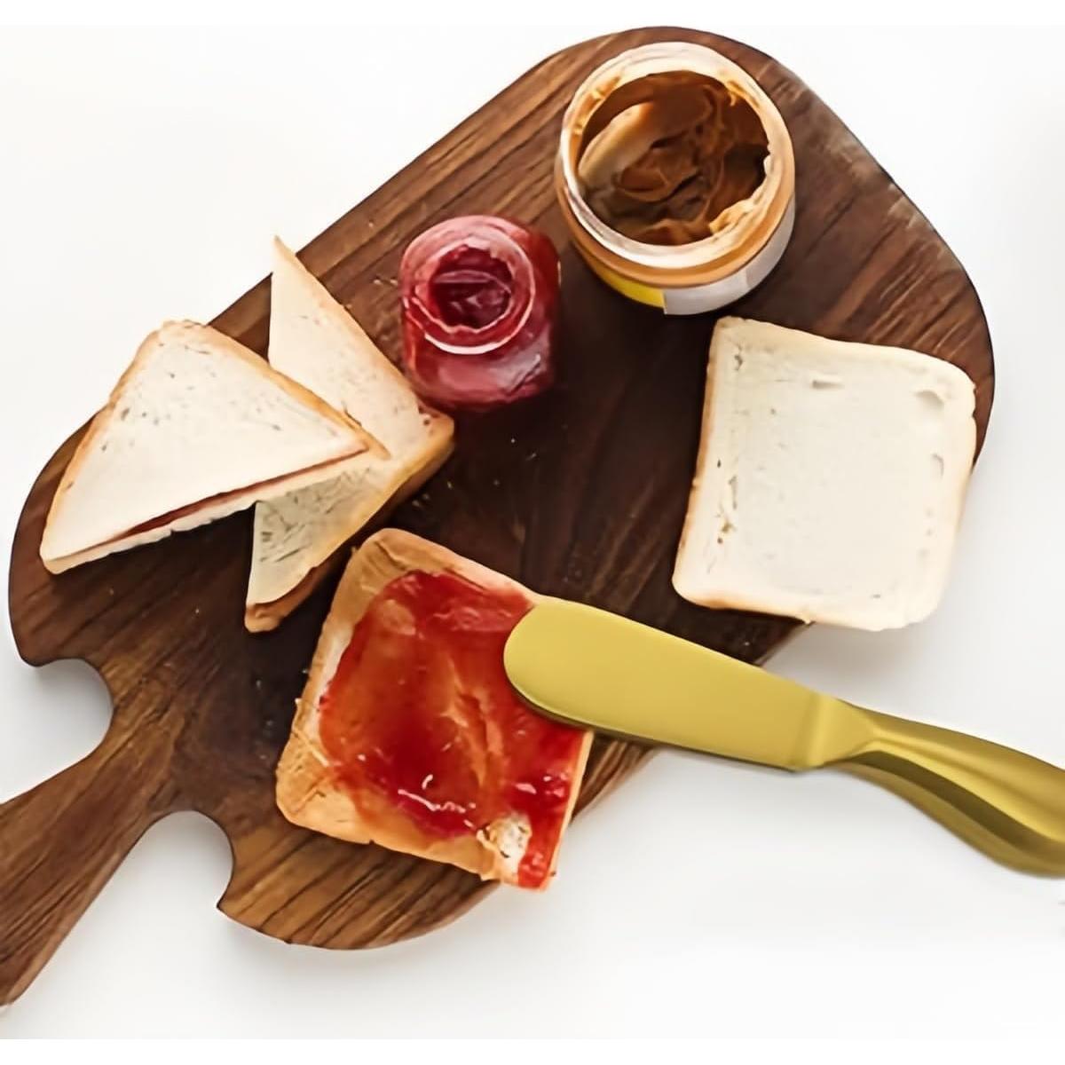 Juego de 2 cuchillos de mantequilla HSHQING acero inoxidable dorado