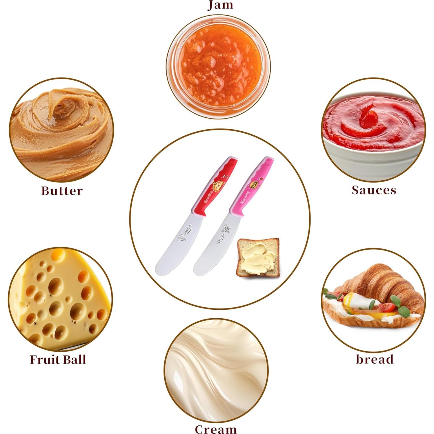 2 Espátulas de Mantequilla MONGSEW Acero Inoxidable 22.6 cm