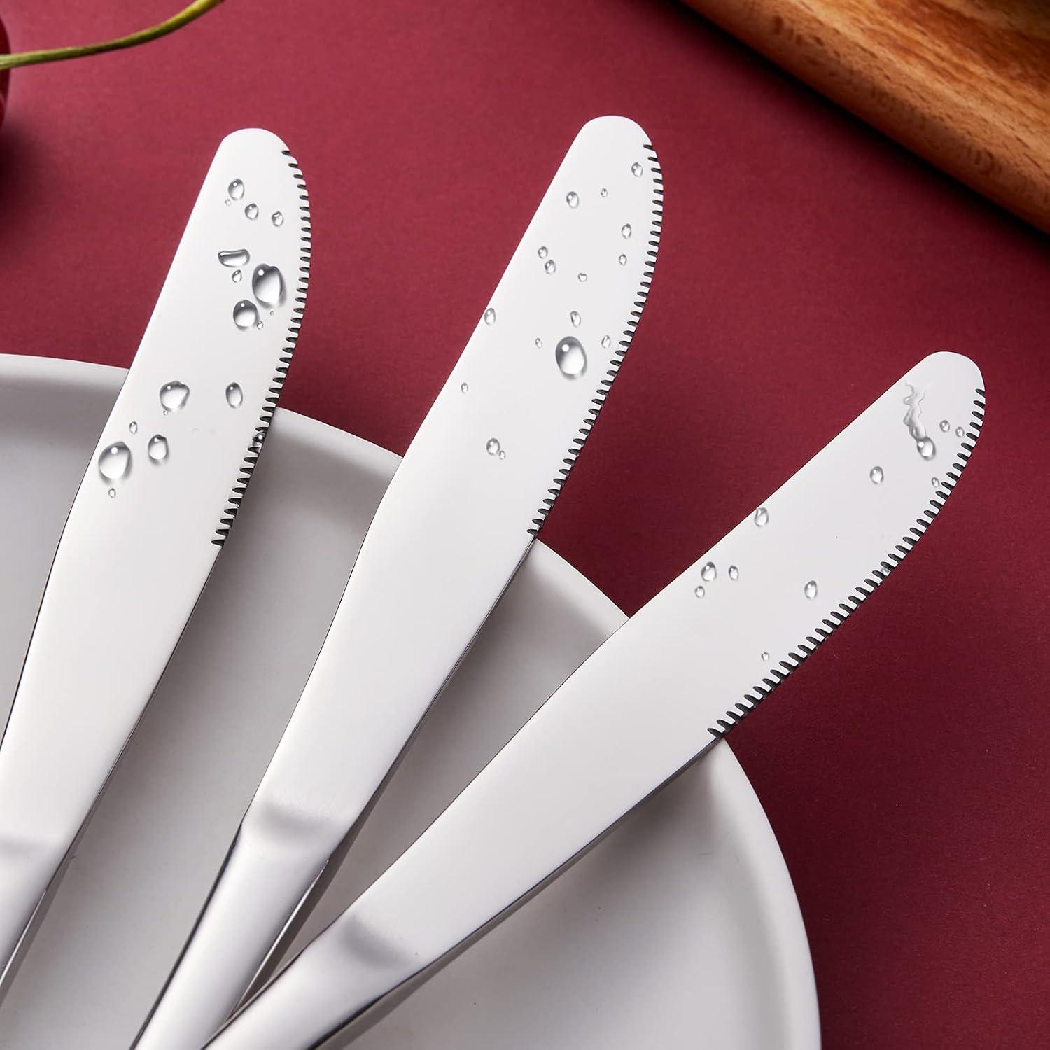 Juego de cuchillos de mesa Aebeky 8 piezas acero inoxidable