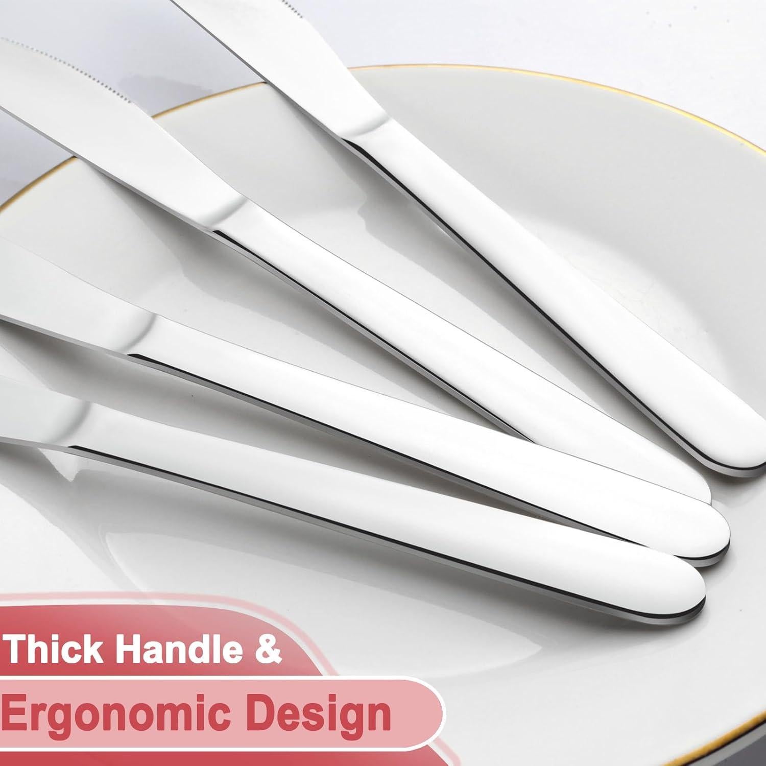 Juego de Cuchillos de Cena Pleafind 36 Piezas Acero Inoxidable