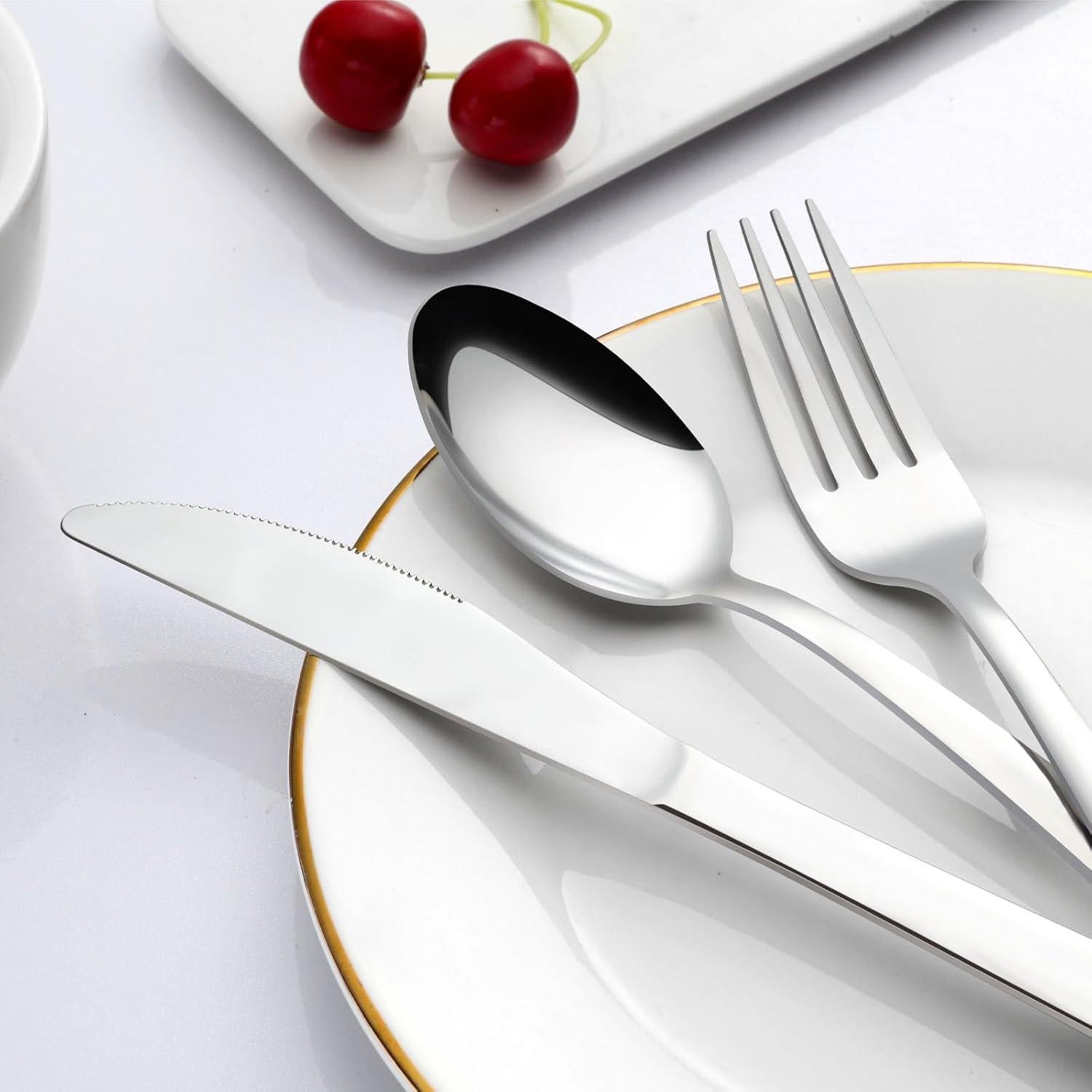 Juego de Cuchillos de Cena Pleafind 36 Piezas Acero Inoxidable