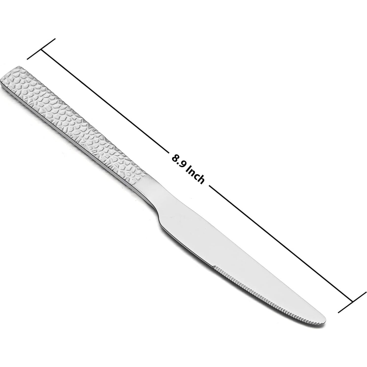 Juego de Cuchillos de Cena E-far 12 Piezas Acero Inoxidable 22.6 cm