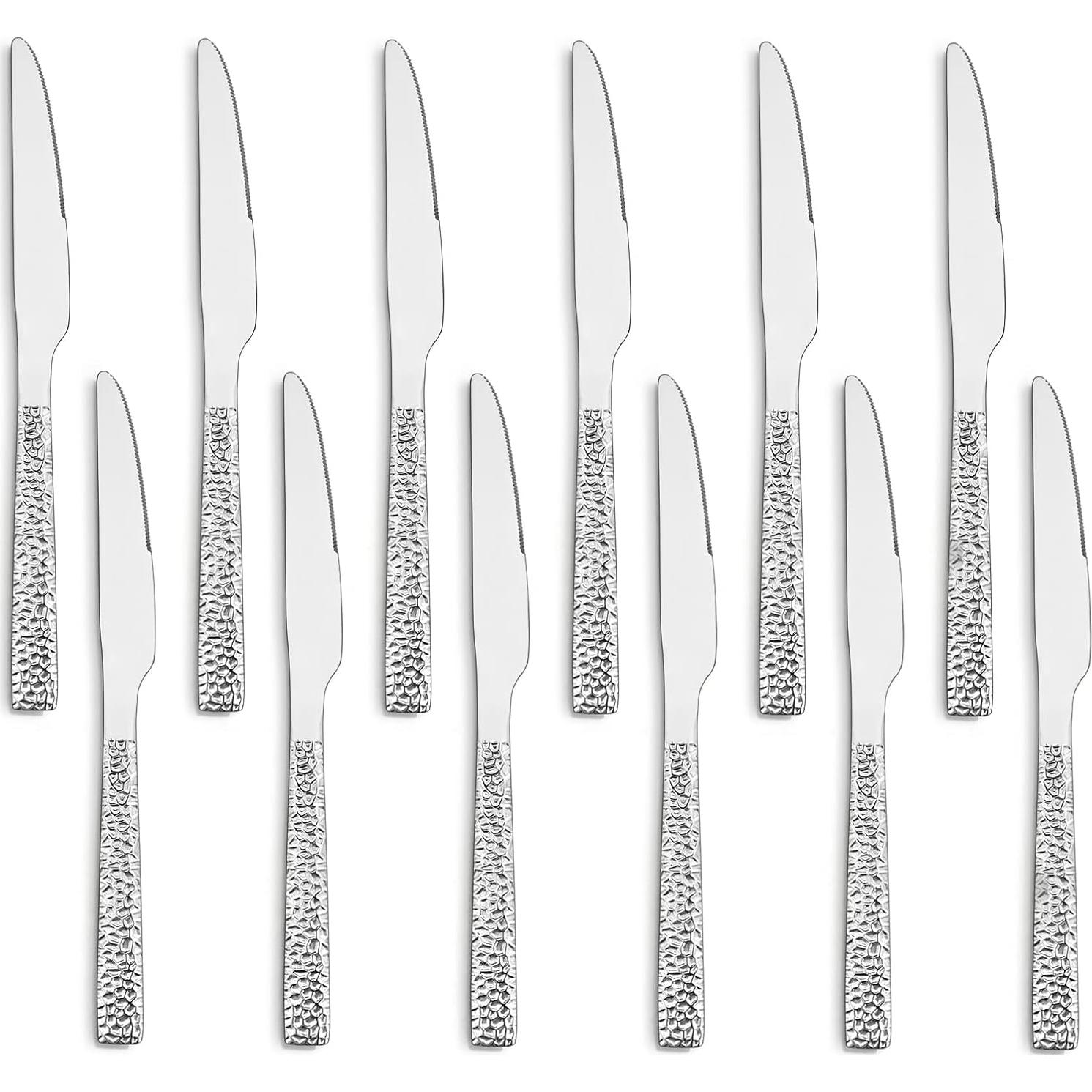 Juego de Cuchillos de Cena E-far 12 Piezas Acero Inoxidable 22.6 cm