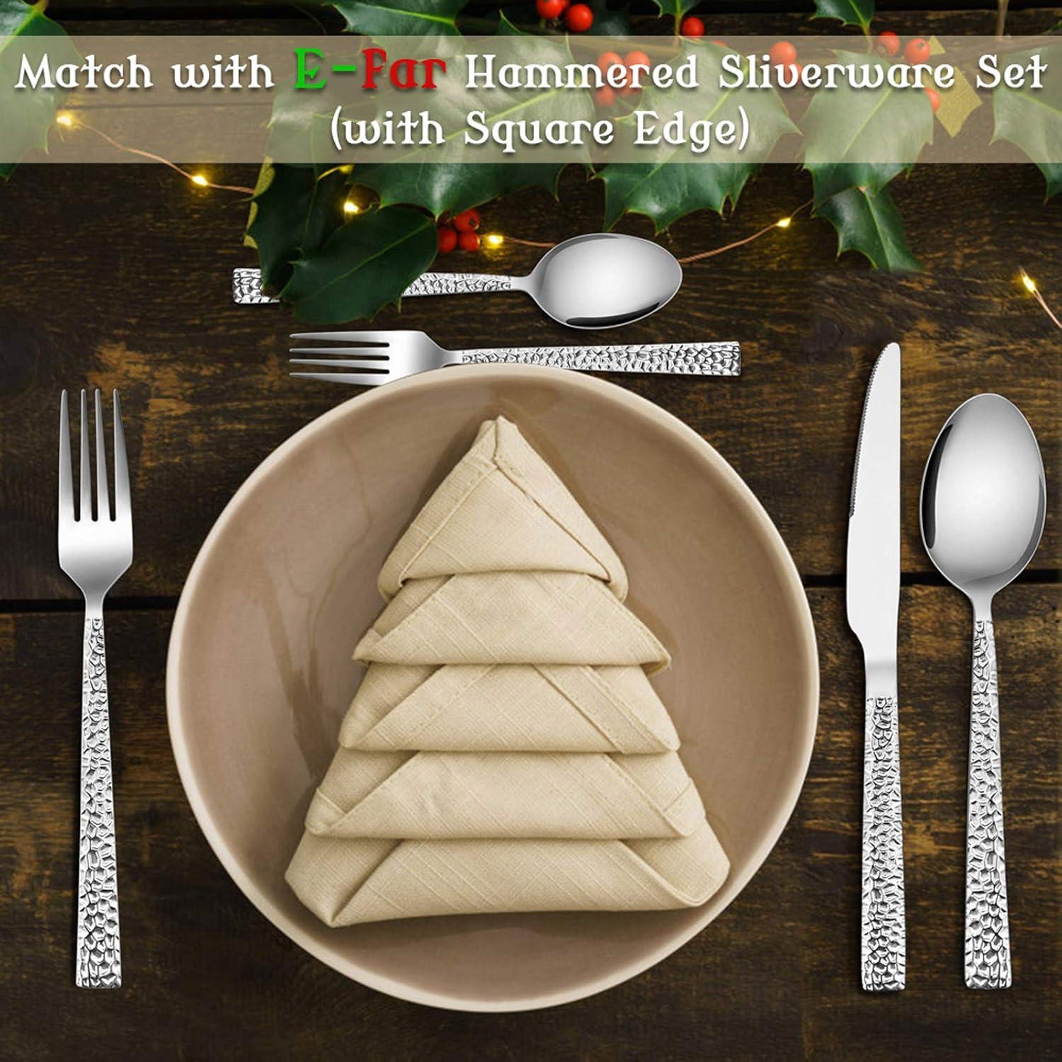 Juego de Cuchillos de Cena E-far 12 Piezas Acero Inoxidable 22.6 cm