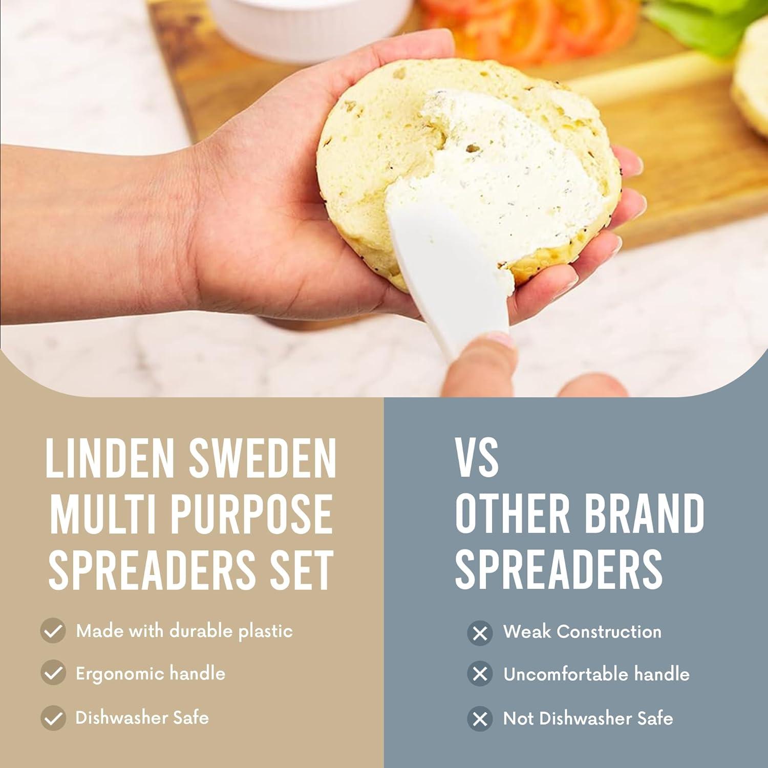 Espátulas Multiusos LINDEN SUECIA Set de 2 Blancas 18.1 cm